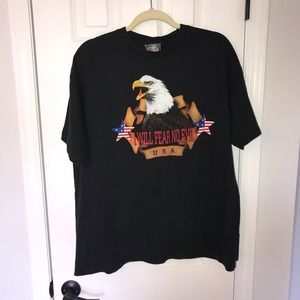 Vtg Thunder Sportswear Tee XL USA Eagle